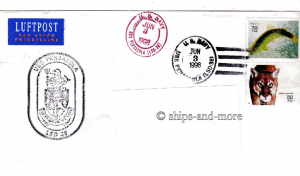 LSD 38 USS "PENSACOLA" 3 Jun 1998 naval postmark