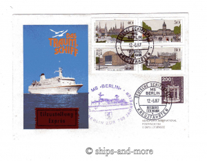 MS "Berlin" cruise liner naval postmark 12.6.87