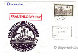 Y 1652 "Frauenlob" Neustadt 7.3.72 naval postmark