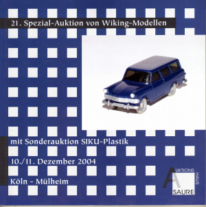 21. Spezial-Auktion von Wiking-Modellen Auktionskatalog 10. Dezember 2004