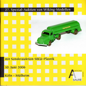 27. Spezial-Auktion von Wiking-Modellen Auktionskatalog 10. Juni 2006
