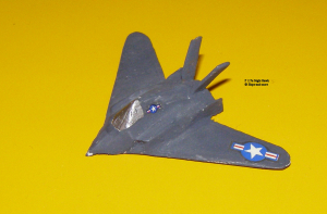 Hunting jet Lockheed F-117 "Nighthawk" out of metal