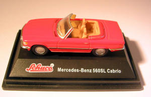 Mercedes Benz 560 SL Cabrio red Schuco Junior Line scale 1:72