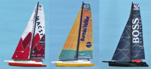 3 Rennyachten "Boss", "Bureau Vallee", "MACSF" Vendee Globe (je 1 St.) Hydra HY 228A