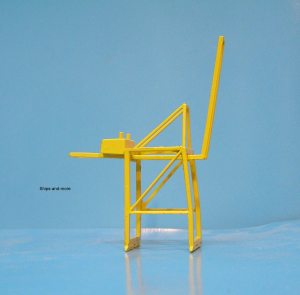 Post Panamax Container Crane jib up (1 p.) colour yellow from Tri-ang