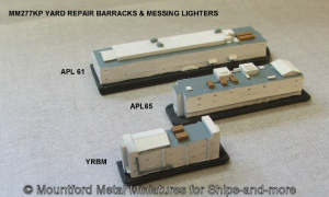 Yard repair barracks "APL 61, APL 65, YRBM" (each 1 p.) 2011 Kit  in 1:1250