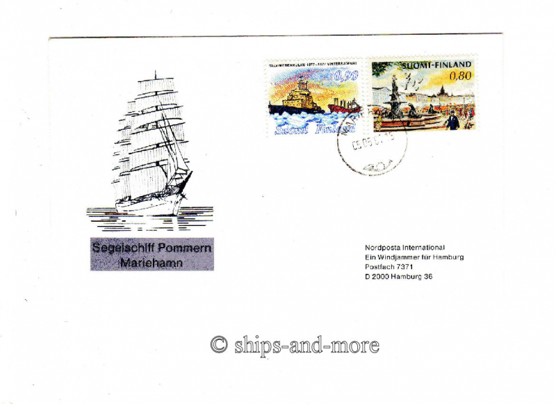 "Pommern" sail ship naval postmark 5.5.81