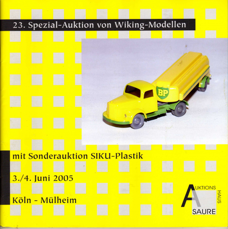 23. Spezial-Auktion von Wiking-Modellen Auktionskatalog 3. Juni 2005