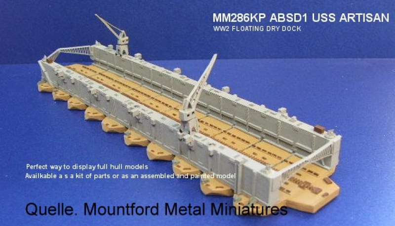 Schwimmdock ABSD 1 "Artisan" (1 St.) USA Bausatz von Mountford