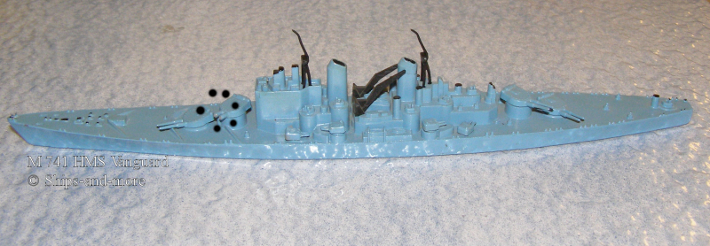 Battle cruiser "Vanguard" blue (1 p.) M 741 from Tri-ang