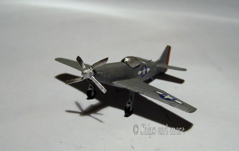 Hunting airplane P-51 "Mustang" out of metal