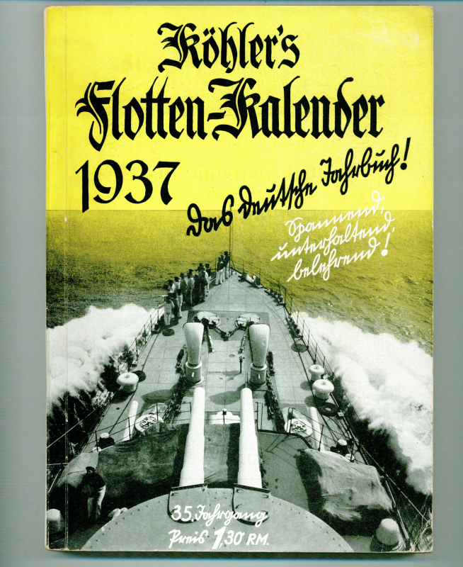 1937 Köhlers Flottenkalender (1 p.)