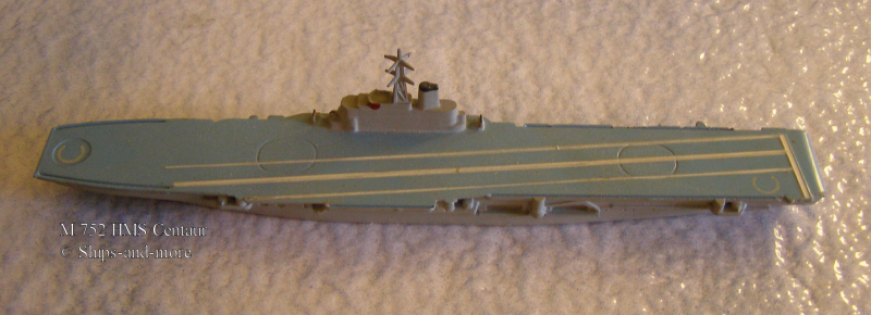 Aircraft carrier HMS "Albion" blue (1 p.) GB 1954 Tri-ang M 753