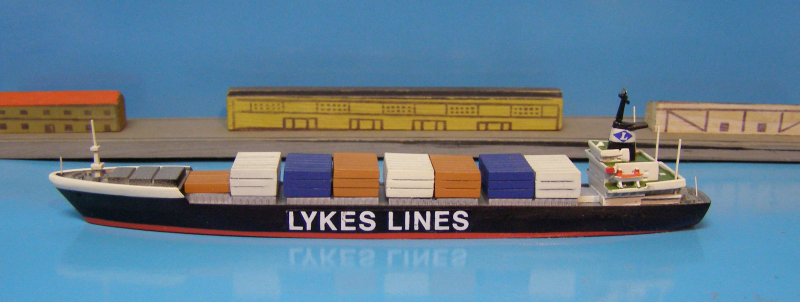 Container ship "Magret Lykes" (1 p.) USA 1984 no. 390 from Hansa