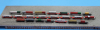 3 filigrane Containerzüge mit beschrifteten Containern (1 Set)